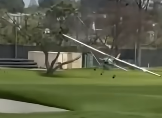 cessna on golf course